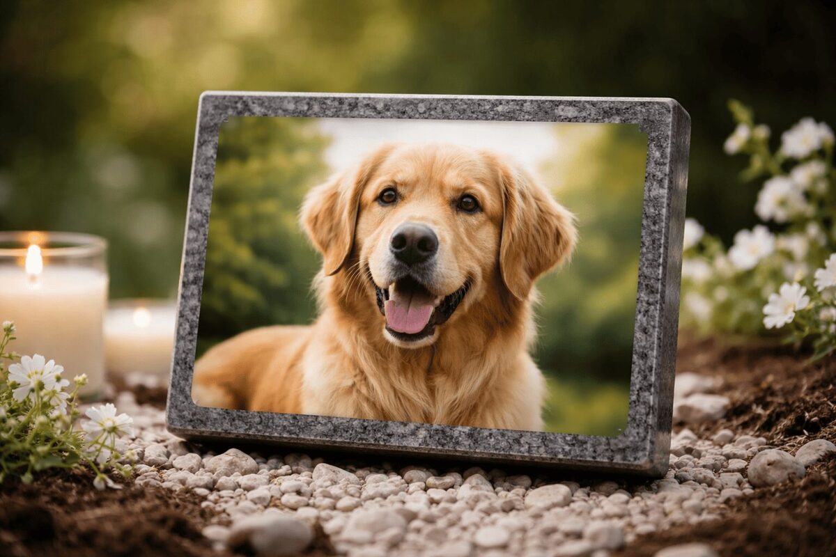 gedenktegel met foto van je huisdier
